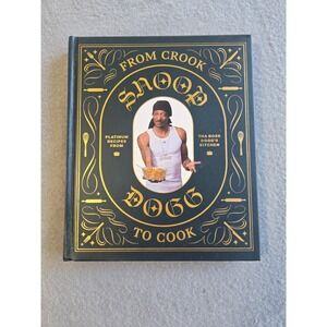 Snoop Dogg From Crook to Cook Cookbook Unisex OS Black Gold Hardcover Recipes